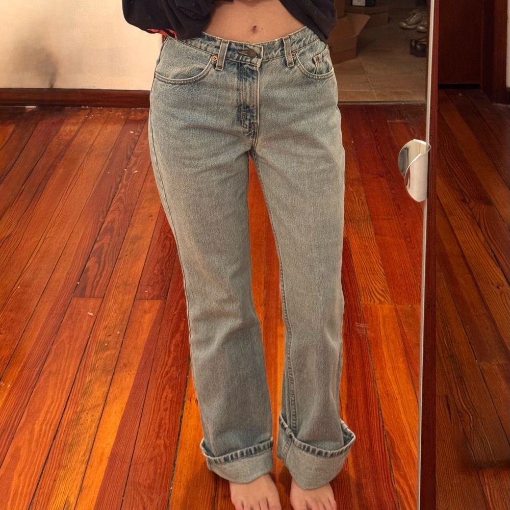 vintage levis 517 bootcut in light denim wash